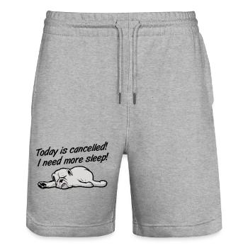 Today is cancelled - Stanley/Stella Unisex Bio Joggingshorts Trainer  - Grau meliert - Vorne - Nik (191cm) & Marisol (170cm)