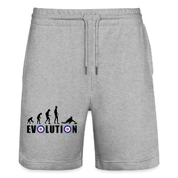 EVOLUTION CURLING Curling Cadeau Hiver - Short de jogging bio TRAINER Stanley/Stella unisexe - gris chiné - Devant - Nik (191cm) & Marisol (170cm)