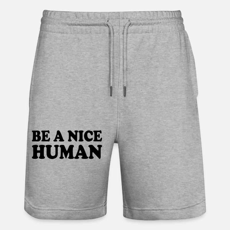 Be a nice human - Short de jogging bio TRAINER Stanley/Stella unisexe - gris chiné