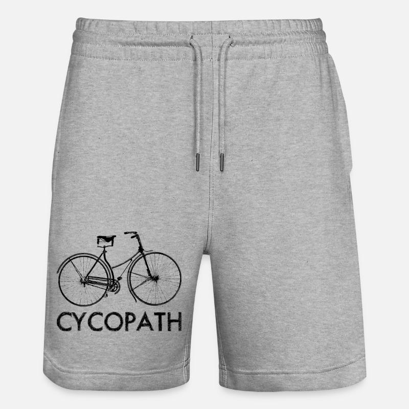 Cycopath drôle de vélo - Short de jogging bio TRAINER Stanley/Stella unisexe - gris chiné