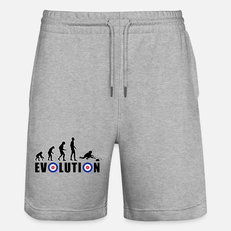 EVOLUTION CURLING Curling Gift Winter - Stanley/Stella Trainer Unisex Organic Jogging Shorts - heather grey