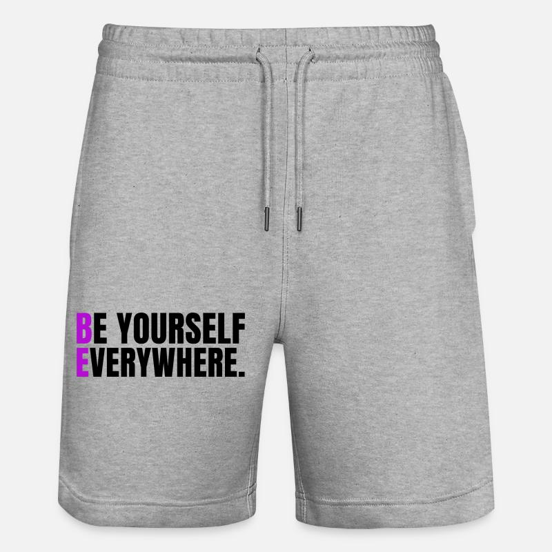 Be Yourself Everywhere - Short de jogging bio TRAINER Stanley/Stella unisexe - gris chiné