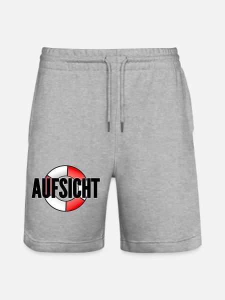 AUFSICHT - Badeaufsicht - Stanley/Stella Unisex Bio Joggingshorts Trainer  - Grau meliert