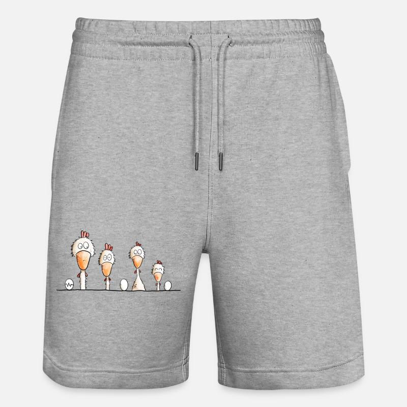 Poulets heureux - Short de jogging bio TRAINER Stanley/Stella unisexe - gris chiné