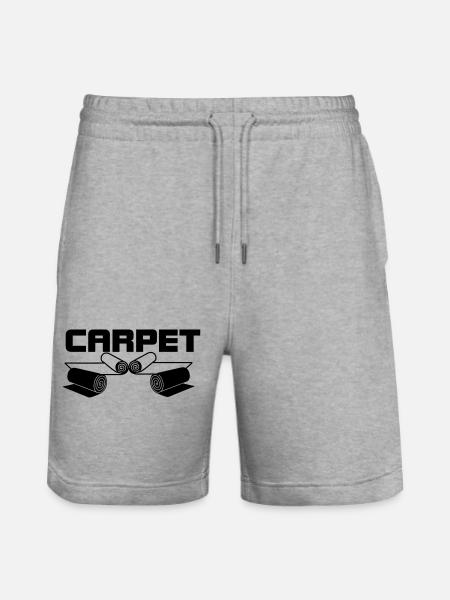 Carpet rolls logo - Stanley/Stella Trainer Unisex Organic Jogging Shorts - heather grey