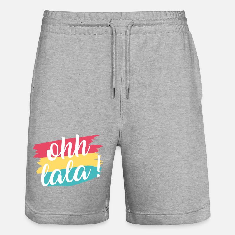 Ohhlala,Oh là là // expression française - Short de jogging bio TRAINER Stanley/Stella unisexe - gris chiné