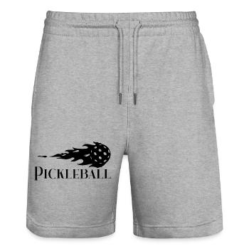Pickleball - Stanley/Stella Unisex Bio Joggingshorts Trainer  - Grau meliert - Vorne - Nik (191cm) & Marisol (170cm)