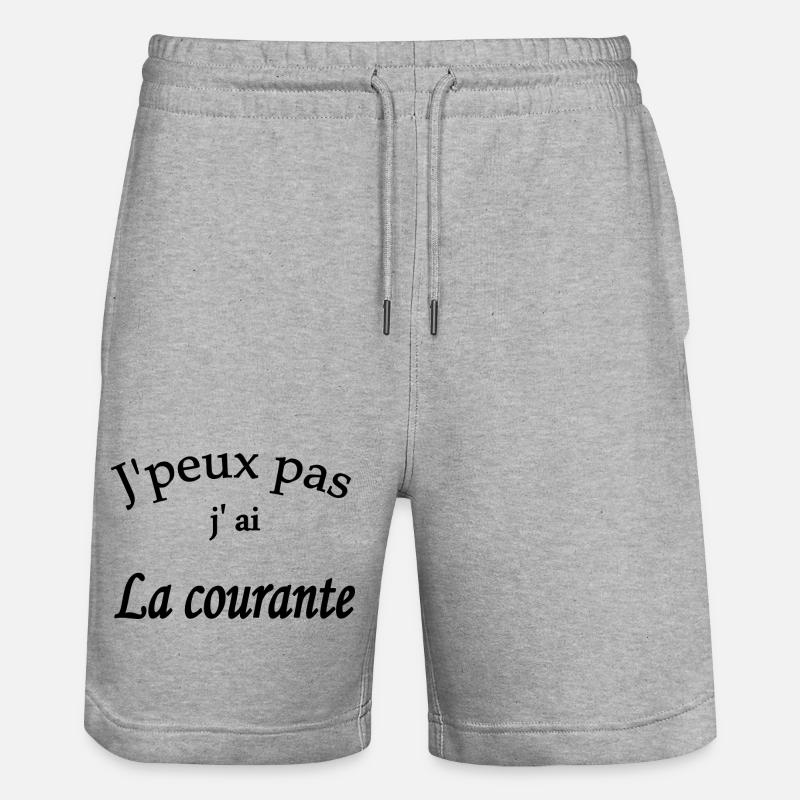j'peux pas j'ai la courante - Short de jogging bio TRAINER Stanley/Stella unisexe - gris chiné