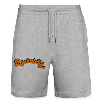 Rockabilly Retro Design dans l’art vintage - Short de jogging bio TRAINER Stanley/Stella unisexe - gris chiné - Devant - Nik (191cm) & Marisol (170cm)