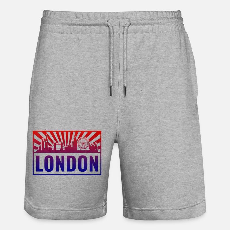 Silhouette de London Gradient - Short de jogging bio TRAINER Stanley/Stella unisexe - gris chiné