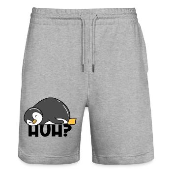 Süß Kalt Vogel Pinguin Spruch Tier Zoo - Stanley/Stella Unisex Bio Joggingshorts Trainer  - Grau meliert - Vorne - Nik (191cm) & Marisol (170cm)
