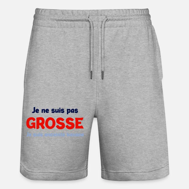 Pas grosse enceinte - Short de jogging bio TRAINER Stanley/Stella unisexe - gris chiné