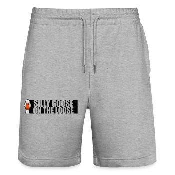 goose on the loose - Stanley/Stella Unisex Bio Joggingshorts Trainer  - Grau meliert - Vorne - Nik (191cm) & Marisol (170cm)