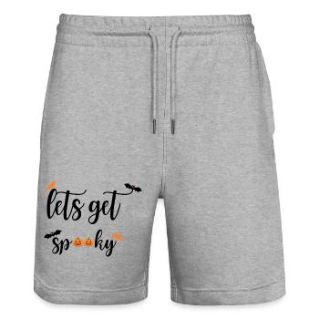 Helloween - Stanley/Stella Unisex Bio Joggingshorts Trainer  - Grau meliert - Vorne - Nik (191cm) & Marisol (170cm)