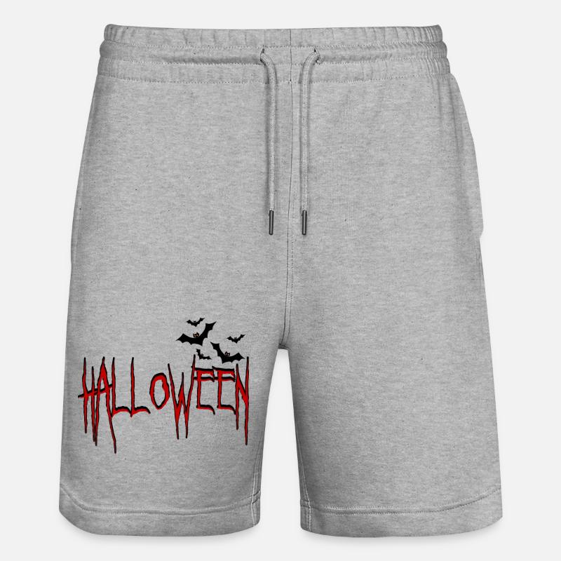 Halloween avec des chauves-souris - Short de jogging bio TRAINER Stanley/Stella unisexe - gris chiné