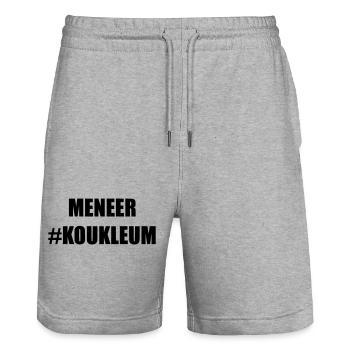 M. Koukleum Pour les hommes qui ont froid * - Short de jogging bio TRAINER Stanley/Stella unisexe - gris chiné - Devant - Nik (191cm) & Marisol (170cm)