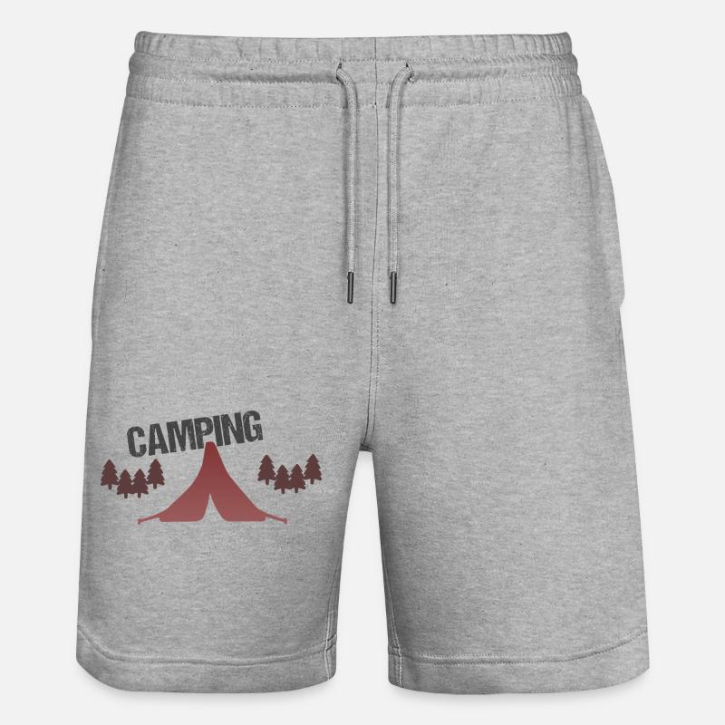 Sunset Forest Campingzelt - Stanley/Stella Unisex Bio Joggingshorts Trainer  - Grau meliert