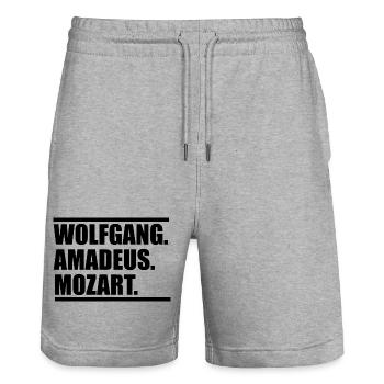 Wolfang Amadeus Mozart - Stanley/Stella Unisex Bio Joggingshorts Trainer  - Grau meliert - Vorne - Nik (191cm) & Marisol (170cm)