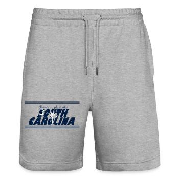 South Carolina Palm - Stanley/Stella Unisex Bio Joggingshorts Trainer  - Grau meliert - Vorne - Nik (191cm) & Marisol (170cm)