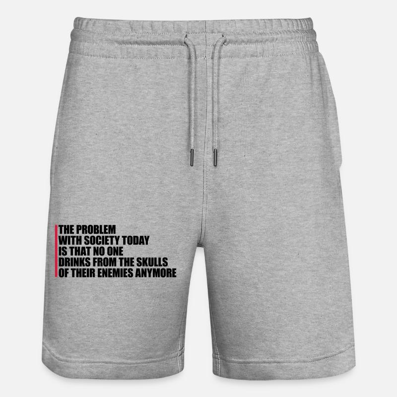 boissons de crânes ennemis - Short de jogging bio TRAINER Stanley/Stella unisexe - gris chiné