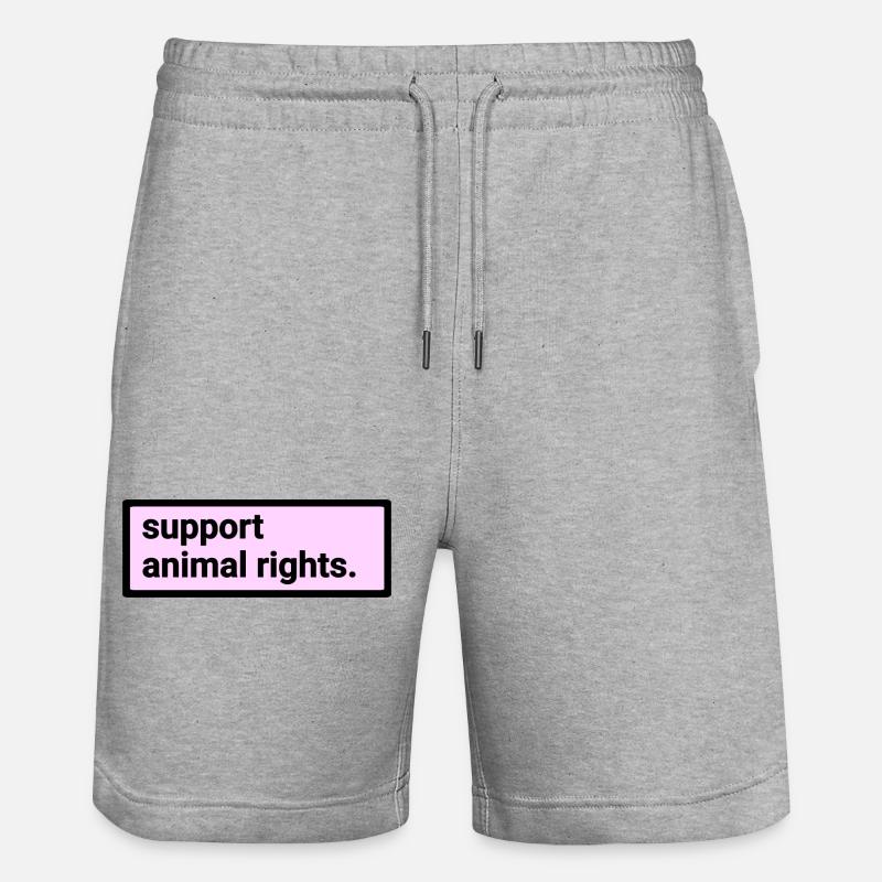 Animal Rights Support - Stanley/Stella Unisex Bio Joggingshorts Trainer  - Grau meliert