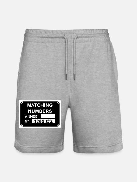 Matching Numbers - Short de jogging bio TRAINER Stanley/Stella unisexe - gris chiné