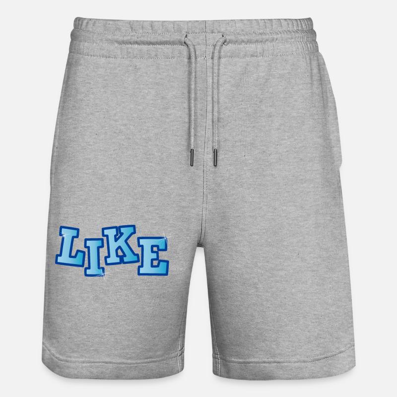 COMME LE LETTRAGE AVEC BRILLANT - Short de jogging bio TRAINER Stanley/Stella unisexe - gris chiné