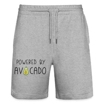 Propulsé par Avocado - Short de jogging bio TRAINER Stanley/Stella unisexe - gris chiné - Devant - Nik (191cm) & Marisol (170cm)