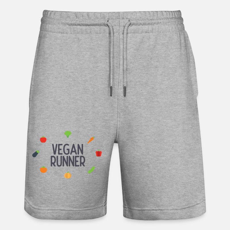 Coureur végétalien - Short de jogging bio TRAINER Stanley/Stella unisexe - gris chiné