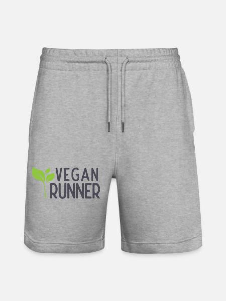 Vegan Runner - Stanley/Stella Trainer Unisex Organic Jogging Shorts - heather grey
