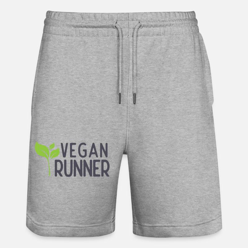 Veganer Läufer - Stanley/Stella Unisex Bio Joggingshorts Trainer  - Grau meliert