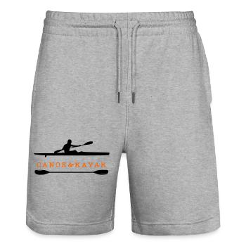 Canoë & Kayak - Short de jogging bio TRAINER Stanley/Stella unisexe - gris chiné - Devant - Nik (191cm) & Marisol (170cm)