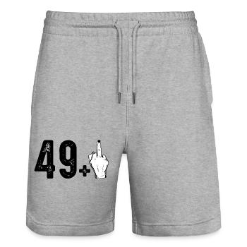 404 Majeur introuvable - Short de jogging bio TRAINER Stanley/Stella unisexe - gris chiné - Devant - Nik (191cm) & Marisol (170cm)