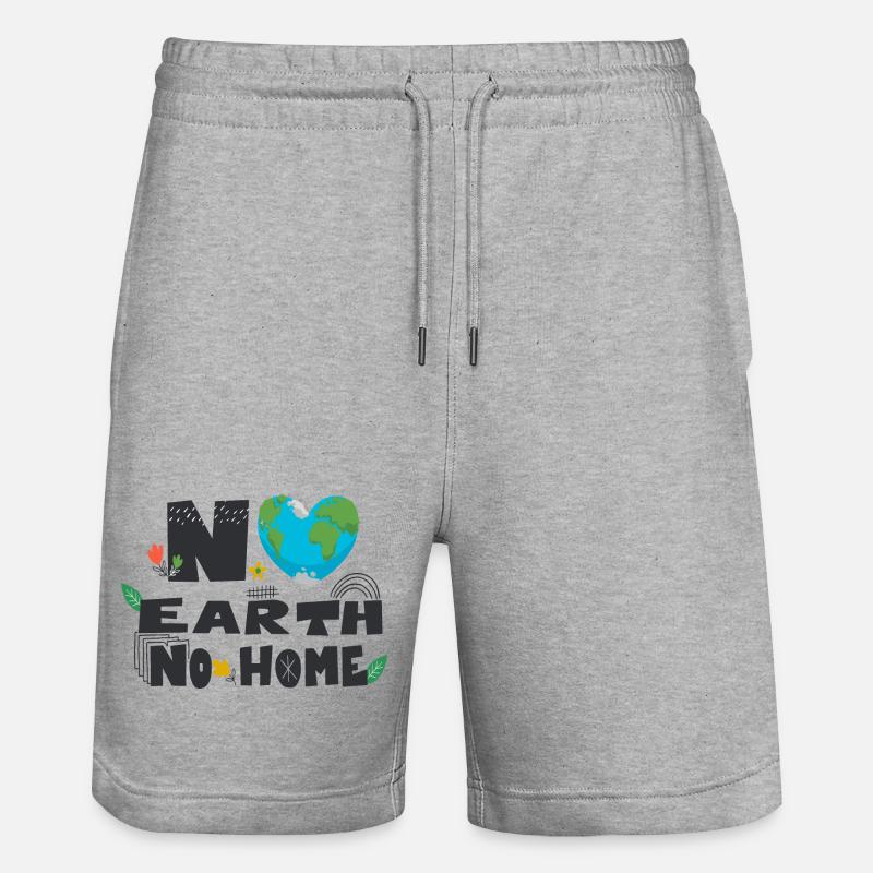 Pas de terre pas de maison - Short de jogging bio TRAINER Stanley/Stella unisexe - gris chiné