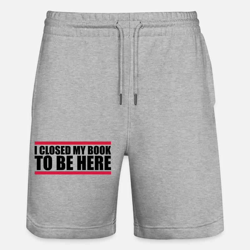 I closed my book - Stanley/Stella Unisex Bio Joggingshorts Trainer  - Grau meliert