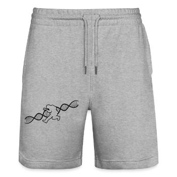Gitarrist Musiker Musik Gitarristin Band Gitarre - Stanley/Stella Unisex Bio Joggingshorts Trainer  - Grau meliert - Vorne - Nik (191cm) & Marisol (170cm)