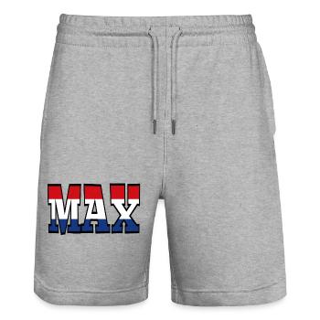Max 33 pour tous les fans de course * - Short de jogging bio TRAINER Stanley/Stella unisexe - gris chiné - Devant - Nik (191cm) & Marisol (170cm)