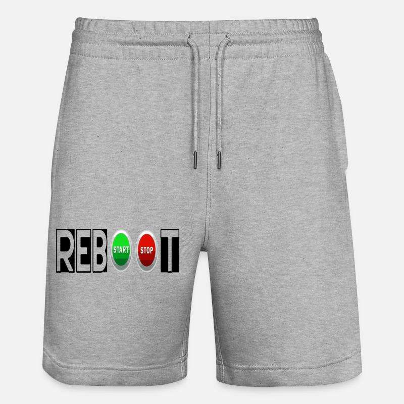 REBOOT - Stanley/Stella Trainer Unisex Organic Jogging Shorts - heather grey