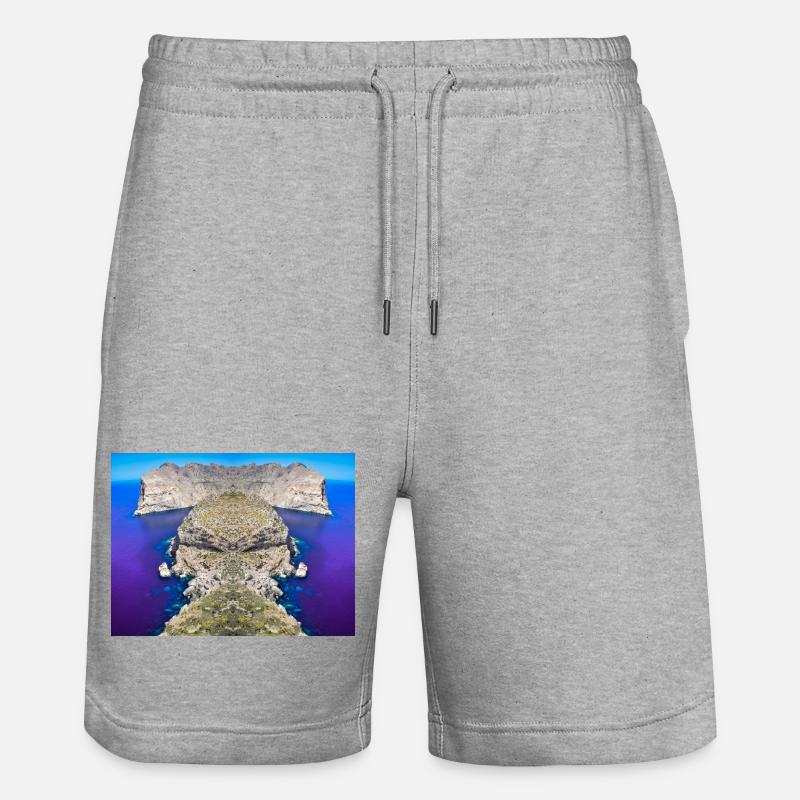 Cap Formentor Verfremdung V.2 - Stanley/Stella Unisex Bio Joggingshorts Trainer - Grau meliert