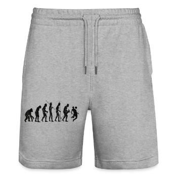 Football coach Football player Football footballer - Stanley/Stella Trainer Unisex Organic Jogging Shorts - heather grey - Front - Nik (191cm) & Marisol (170cm)