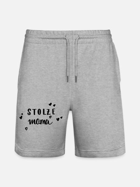 stolze Mama - Stanley/Stella Unisex Bio Joggingshorts Trainer - Grau meliert