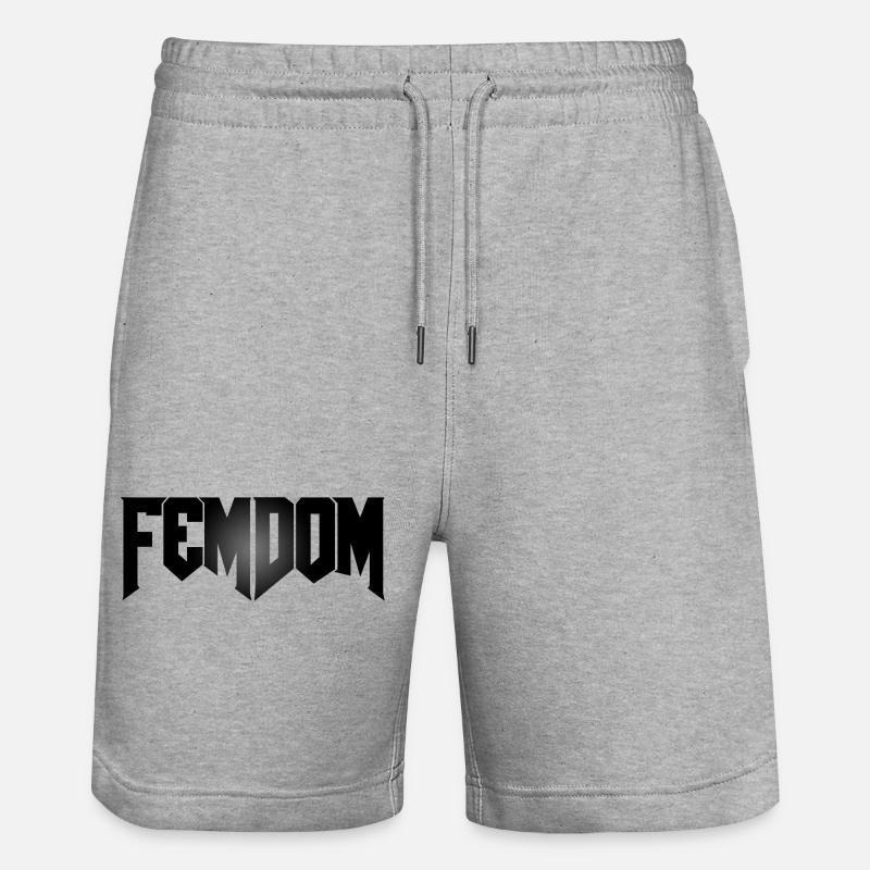 Femdoom - Stanley/Stella Unisex Bio Joggingshorts Trainer  - Grau meliert