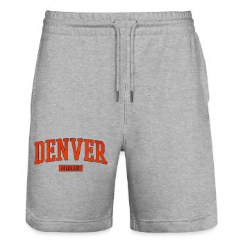 Denver Colorado Arch Emblem - Stanley/Stella Unisex Bio Joggingshorts Trainer  - Grau meliert - Vorne - Nik (191cm) & Marisol (170cm)