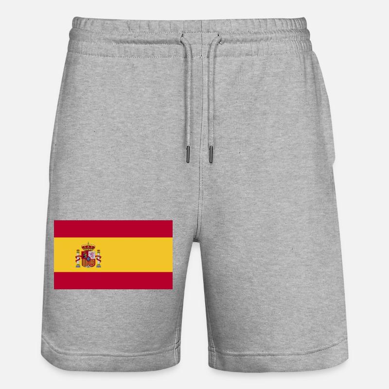 Drapeau national de l’Espagne - Short de jogging bio TRAINER Stanley/Stella unisexe - gris chiné