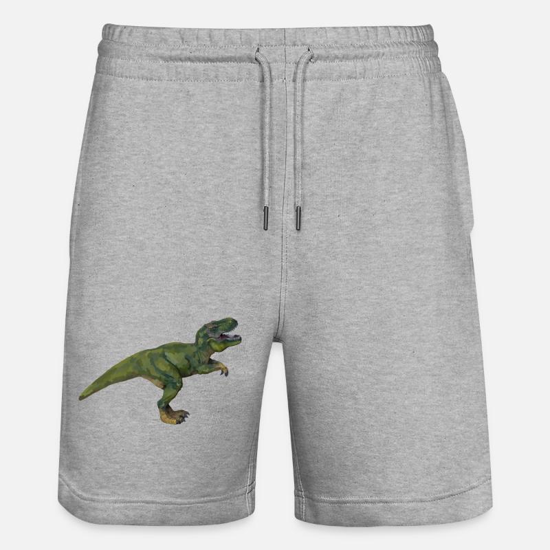 Tom T-Rex - Stanley/Stella Trainer Unisex Organic Jogging Shorts - heather grey