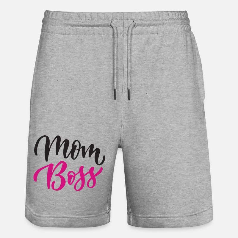 Mama Bos.s - Stanley/Stella Unisex Bio Joggingshorts Trainer  - Grau meliert