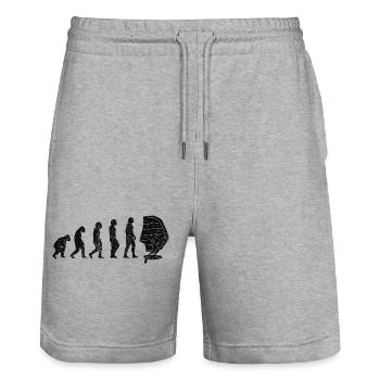 Surf Kitesurfer Windsurfer Windsurfer Windsurfing Cadeau - Short de jogging bio TRAINER Stanley/Stella unisexe - gris chiné - Devant - Nik (191cm) & Marisol (170cm)