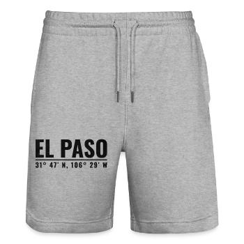 El Paso Vintage Koordinaten Shirt - Stanley/Stella Unisex Bio Joggingshorts Trainer  - Grau meliert - Vorne - Nik (191cm) & Marisol (170cm)