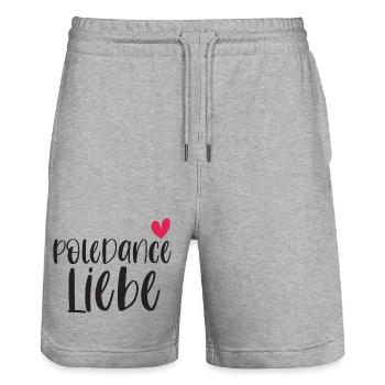 Pole Dance Tänzerin Poledancing Liebe Geschenk - Stanley/Stella Unisex Bio Joggingshorts Trainer  - Grau meliert - Vorne - Nik (191cm) & Marisol (170cm)