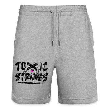 Toxic Strings 2 Colour - Stanley/Stella Trainer Unisex Organic Jogging Shorts - heather grey - Front - Nik (191cm) & Marisol (170cm)